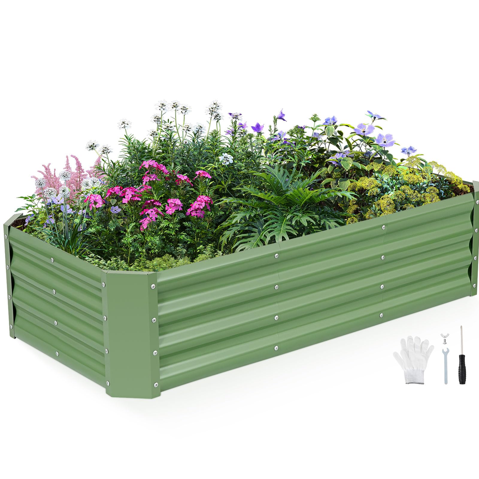 INNO STAGE Galvanized Raised Garden Bed Kit