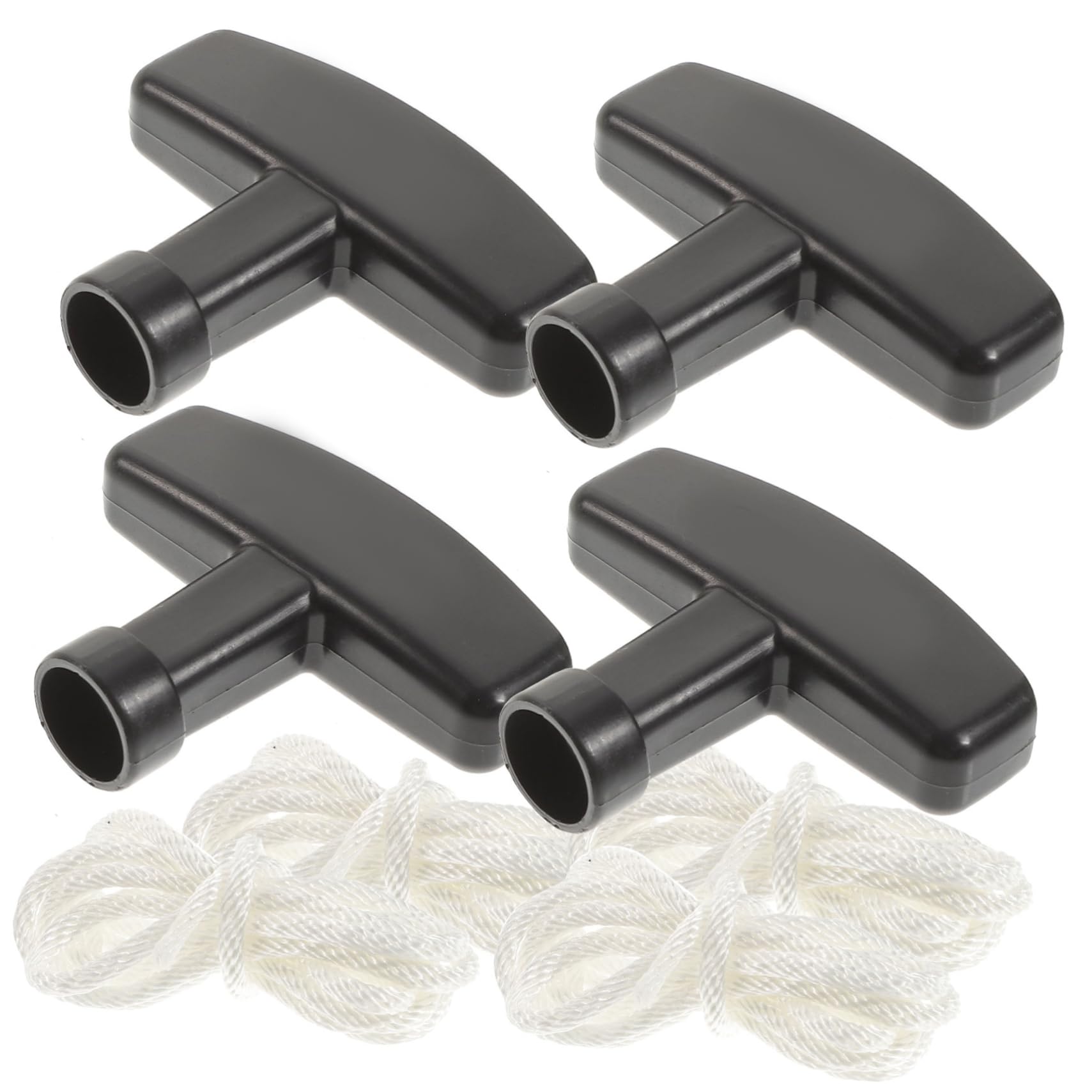 UKCOCO 4Sets Recoil Starter Handle with Rope Pull Cord Starter Grip for Lawnmower Engines Compatible with Trimmers and Chainsaws Durable Design for Long Term Use