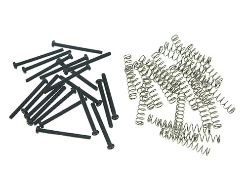 Vista 7 de Dopro Paquete de 20 tornillos Humbucker para pastillas de guitarra de rosca imperial de EE. UU., Tornillos Humbucker con muelles para GB/EMG/Seymour