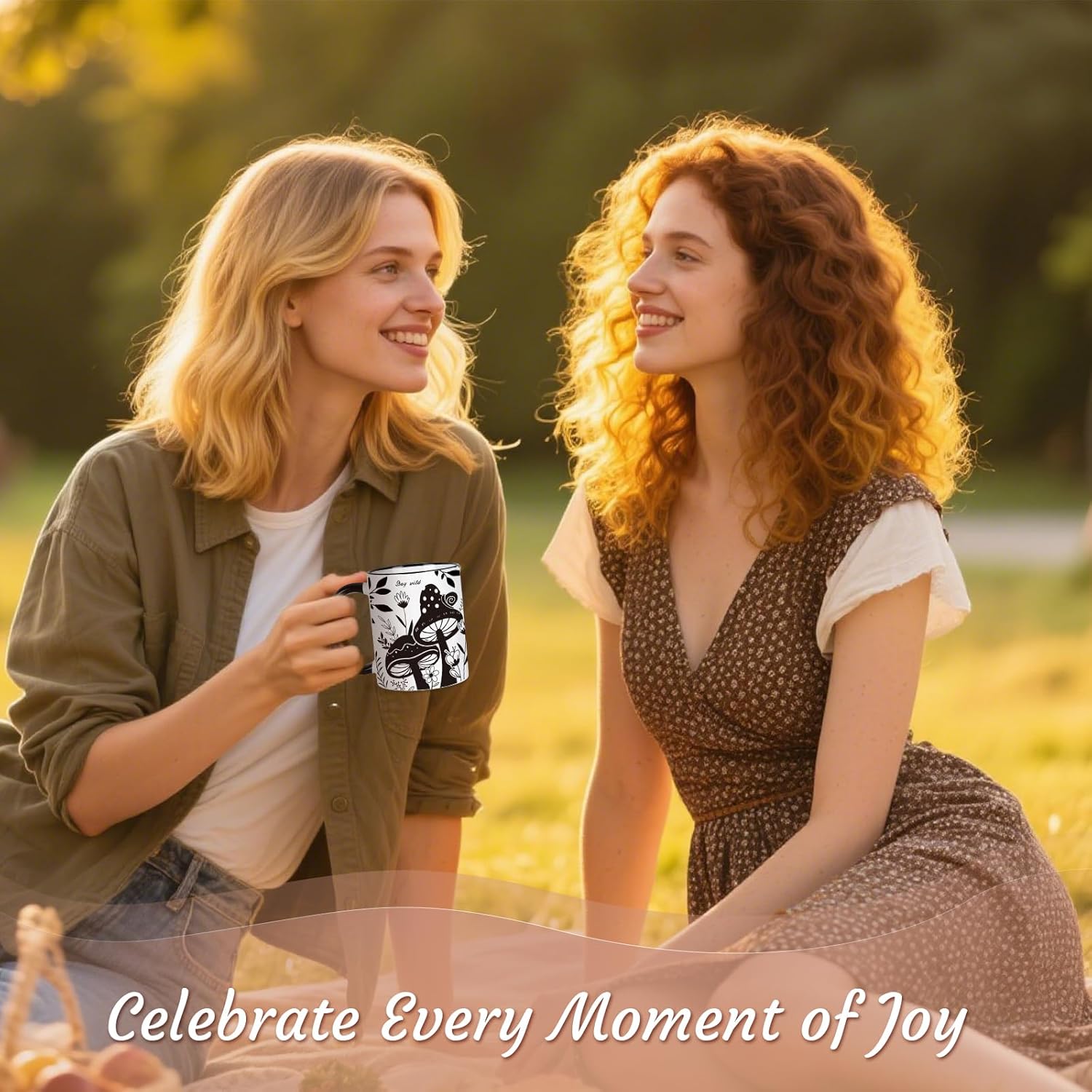 Mushroom Gifts for Women, 11 Oz Boho Coffee Mug, Valentines Day Birthday Gift for Woman, Hippie Gifts for Women, Mushroom Cup, Cute Coffee and Tea Mug Microwave & Dishwasher Safe - Image 3