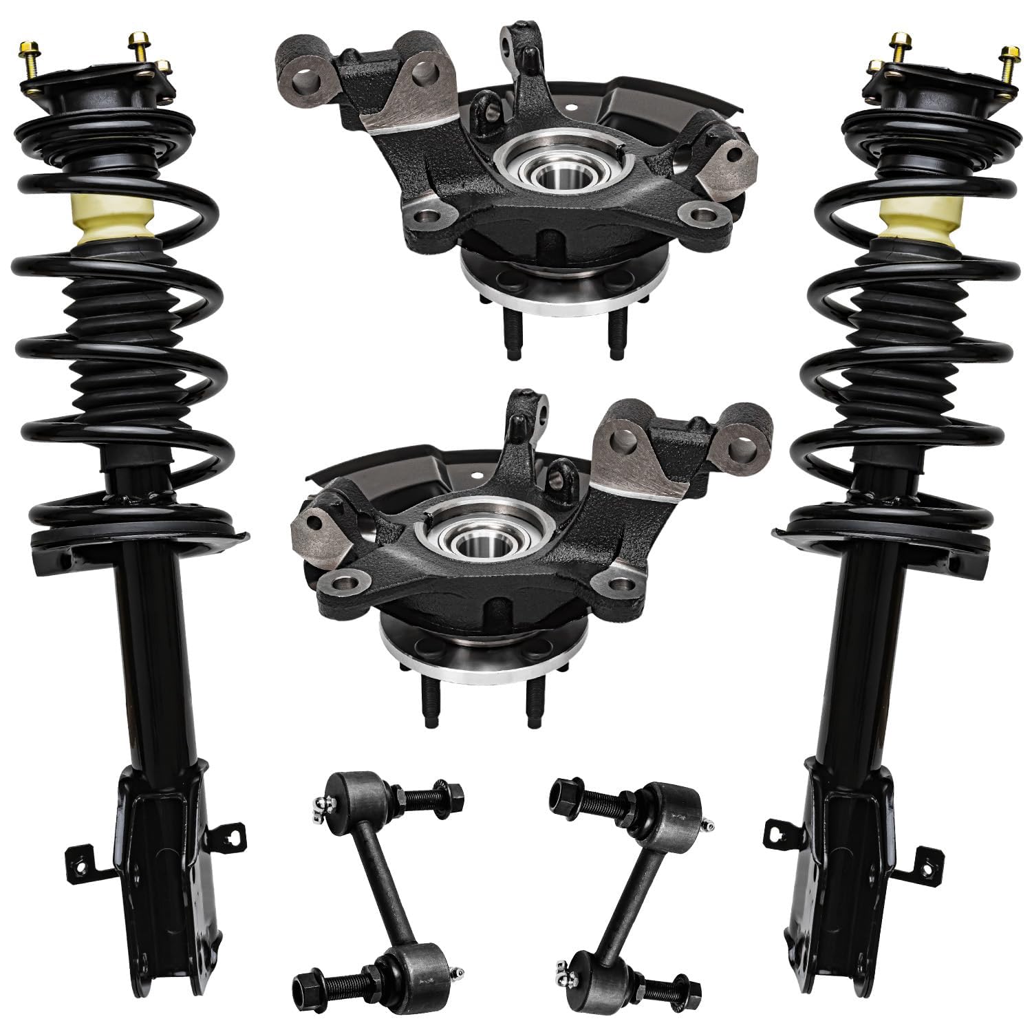 Detroit Axle - 6PC Front Suspension Kit for 2011-2014 Ford Edge