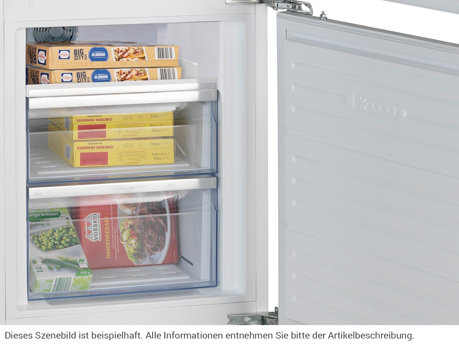 Oranier Einbau Kühl-Gefrier-Kombination 178 cm - Einbau-Kühlschrank mit 2 Frost-Schubladen - 243 Liter Volumen - Festtür Anschlag wechselbar EKG478