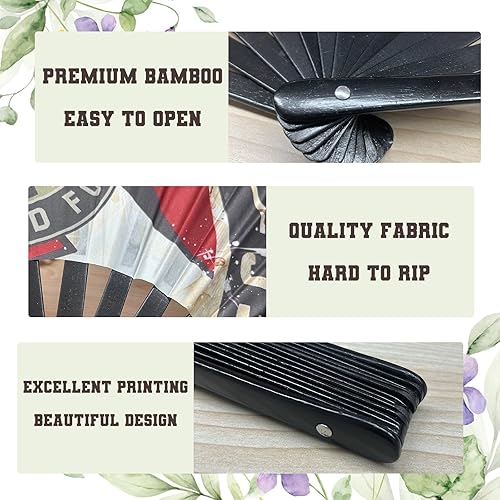 Miniatura 3 de Abanicos plegables decorativos Abanicos personalizados Ventilador personalizado de mano personalizado con imagen y texto, Abanicos de mano
