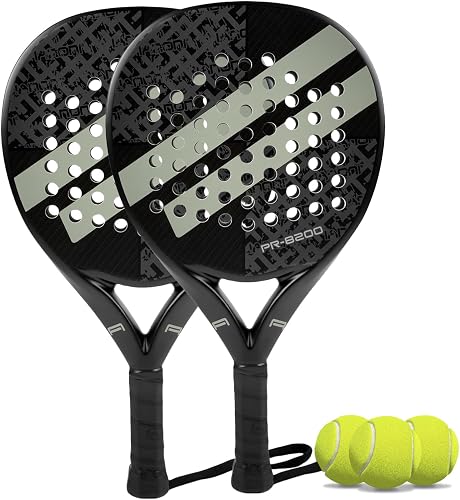 Padel Racket Carbon Fiber Surface with EVA Memory Flex Foam Core Lightweight Padel Racquet