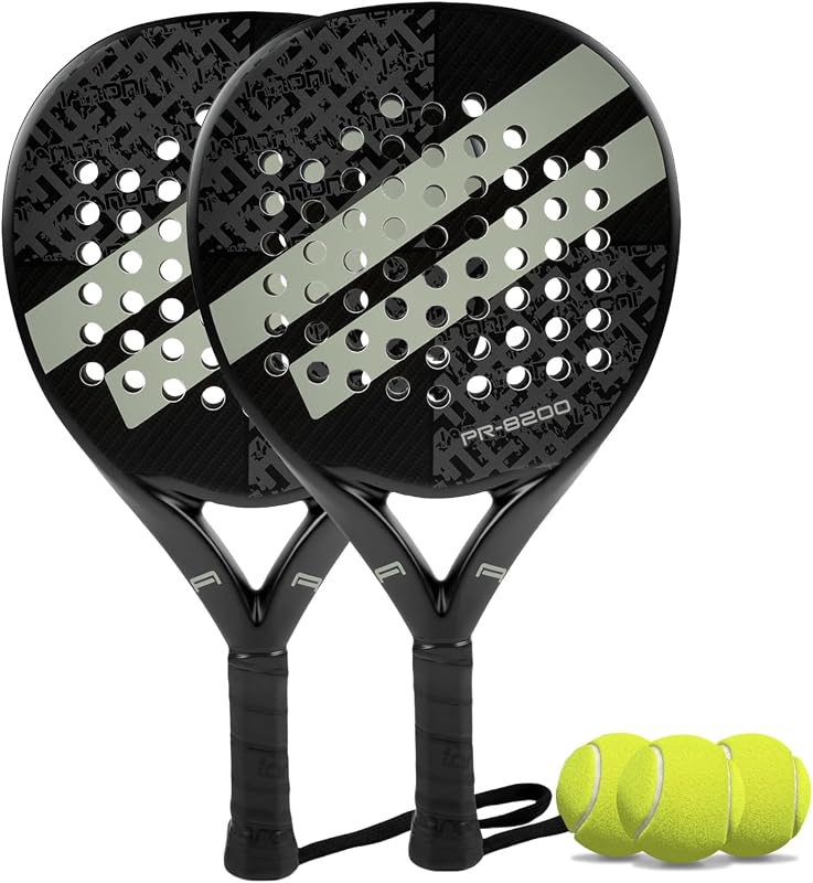 Pala de pádel Superficie de fibra de carbono con núcleo de espuma EVA Memory Flex Raqueta de pádel ligera