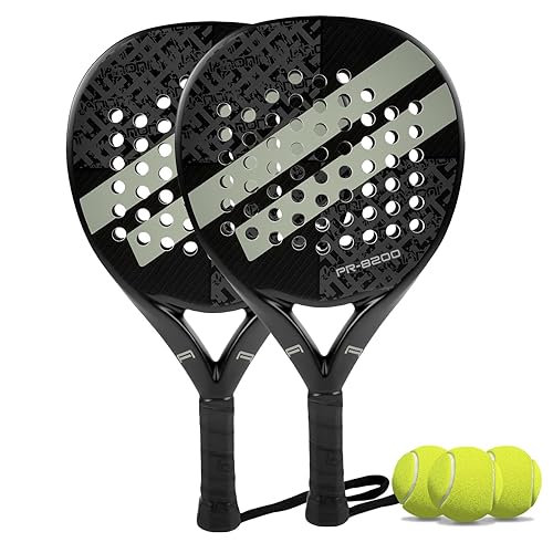 Padel Racket Carbon Fiber Surface with EVA Memory Flex Foam Core Lightweight Padel Racquet