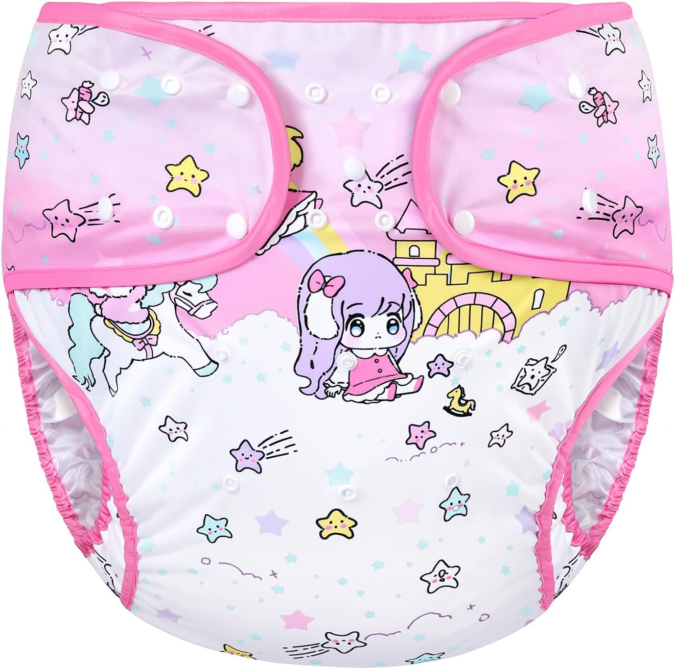 Littleforbig Washable Adjustable Reusable Waterproof Cloth Adult Diaper Wrap Cover - Fairy Littles in Dreamland