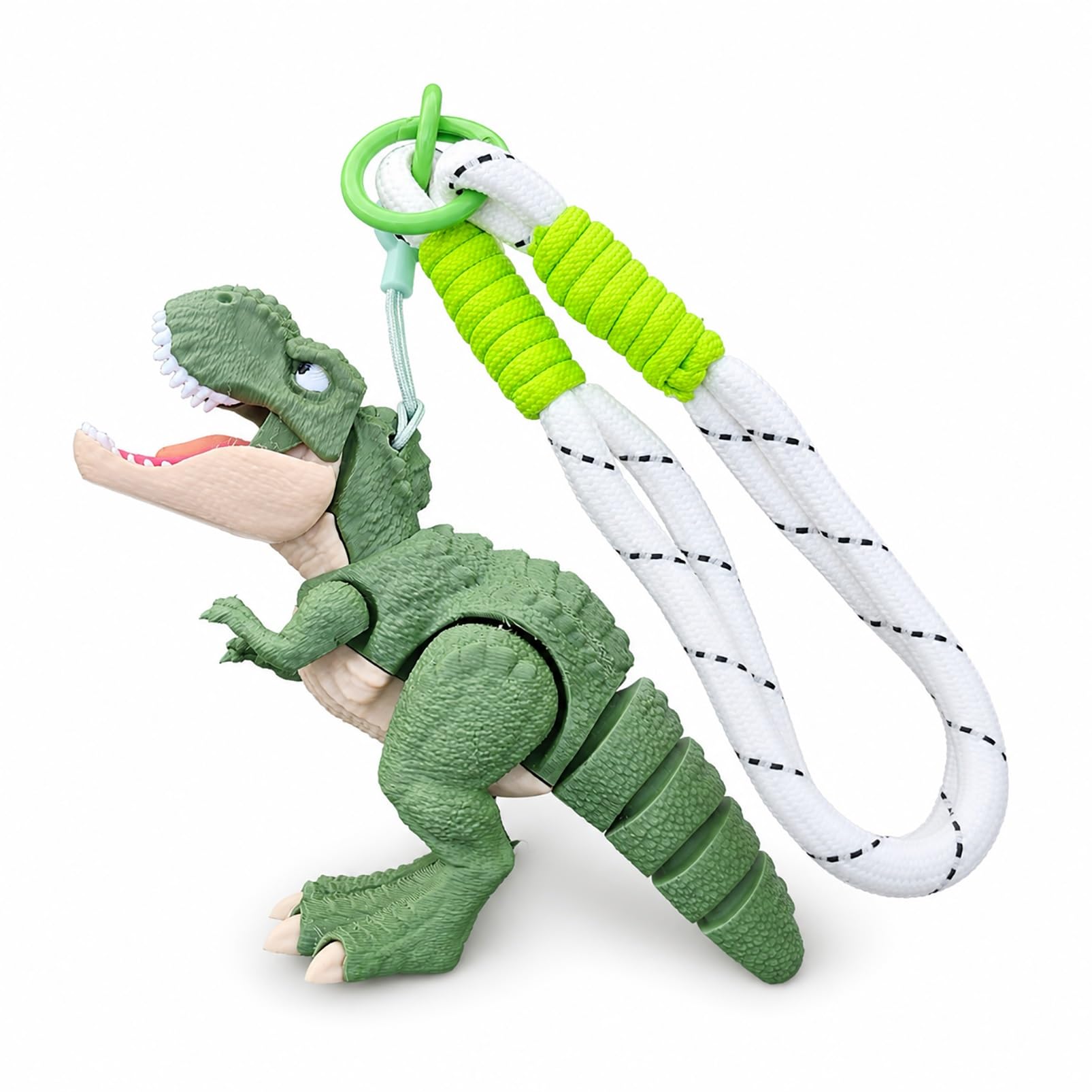 CASOME 3D Printed Articulated Dinosaur Bag Charm, Movable Hanging Figure