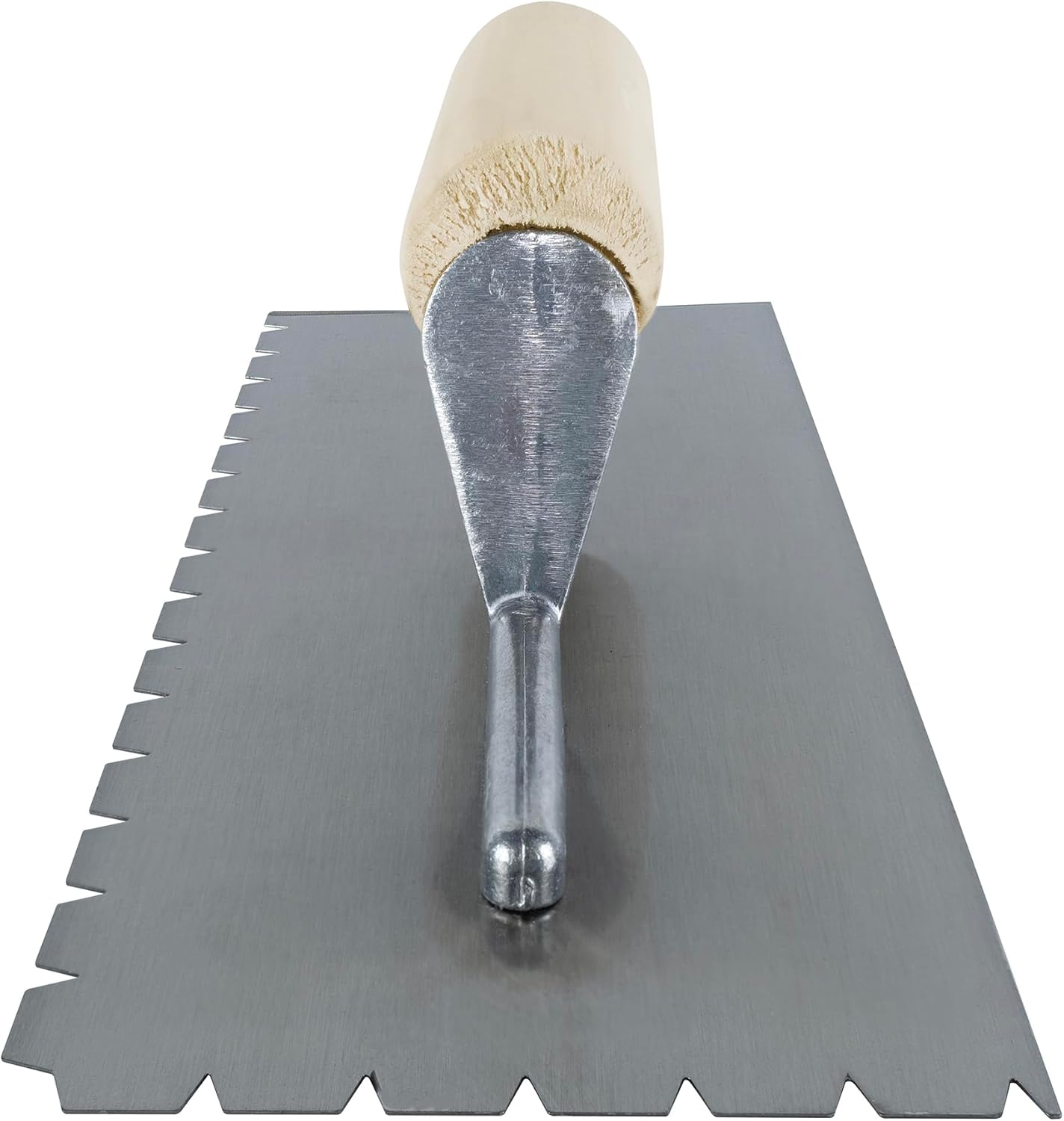 ROBERTS 1-4/5" Flat Top V-Notch Pro Flooring Trowel with Wood Handle