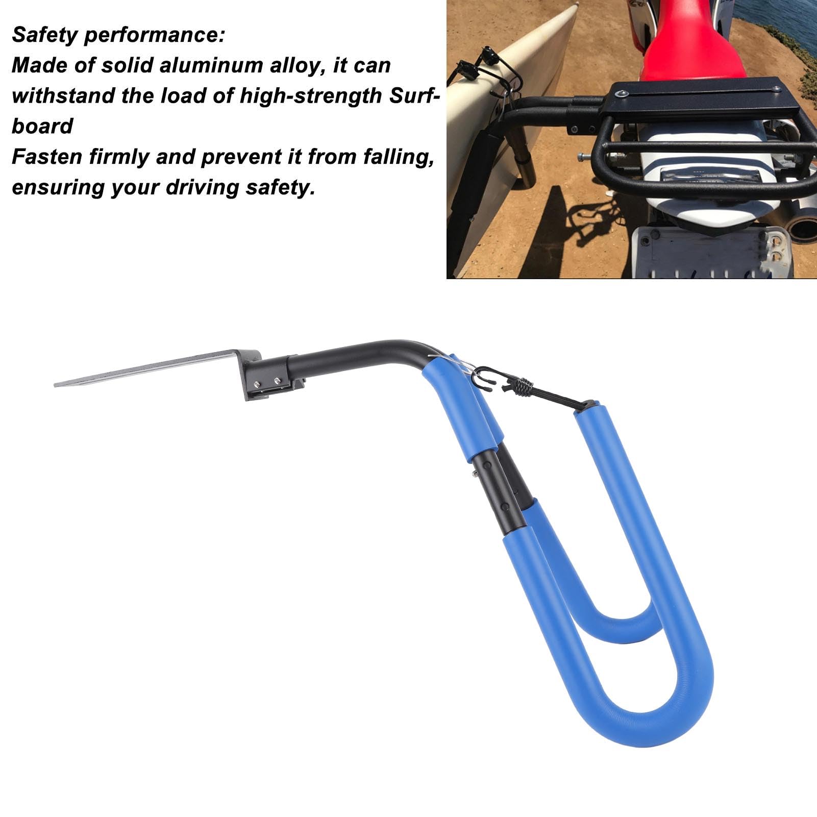 Luocute Surf Board Board Bike Rack, 3.1 X 22,8 X 8,7in Surfbooter Cancellatura per Bici Portatile Portatile Strumenti per Moto per Moto per Moto per Moto per Sportivi All'aperto