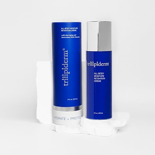 Miniatura 2 de Trilipiderm Crema de retención de humedad para todo el cuerpo, paquete de 2 botellas de bomba sin aire de 8 onzas, hidratación ligera a base de