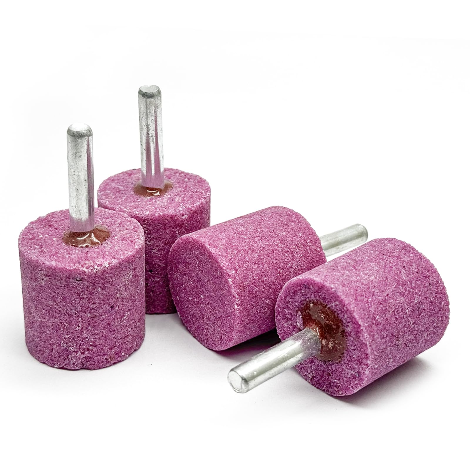 30mm Stone Rotary Grinding Bits with 1/4Inch Shank,Cylindrical Corundum Grinding and Polishing Head for Grinding,Polishing Rotary Tool(4Pcs,