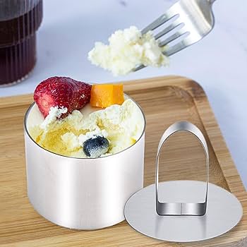 8 Emporte-Pièces Ronds En Inox 8cm - Cercle à Pâtisserie Avec Couvercle - Pour Gâteaux, Mousses, Desserts