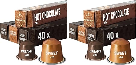 Chocolate Variety Pack | Nespresso Compatible | 20 Sweet and 20 Creamy Pods | Great for All Ages (Pack of 2)