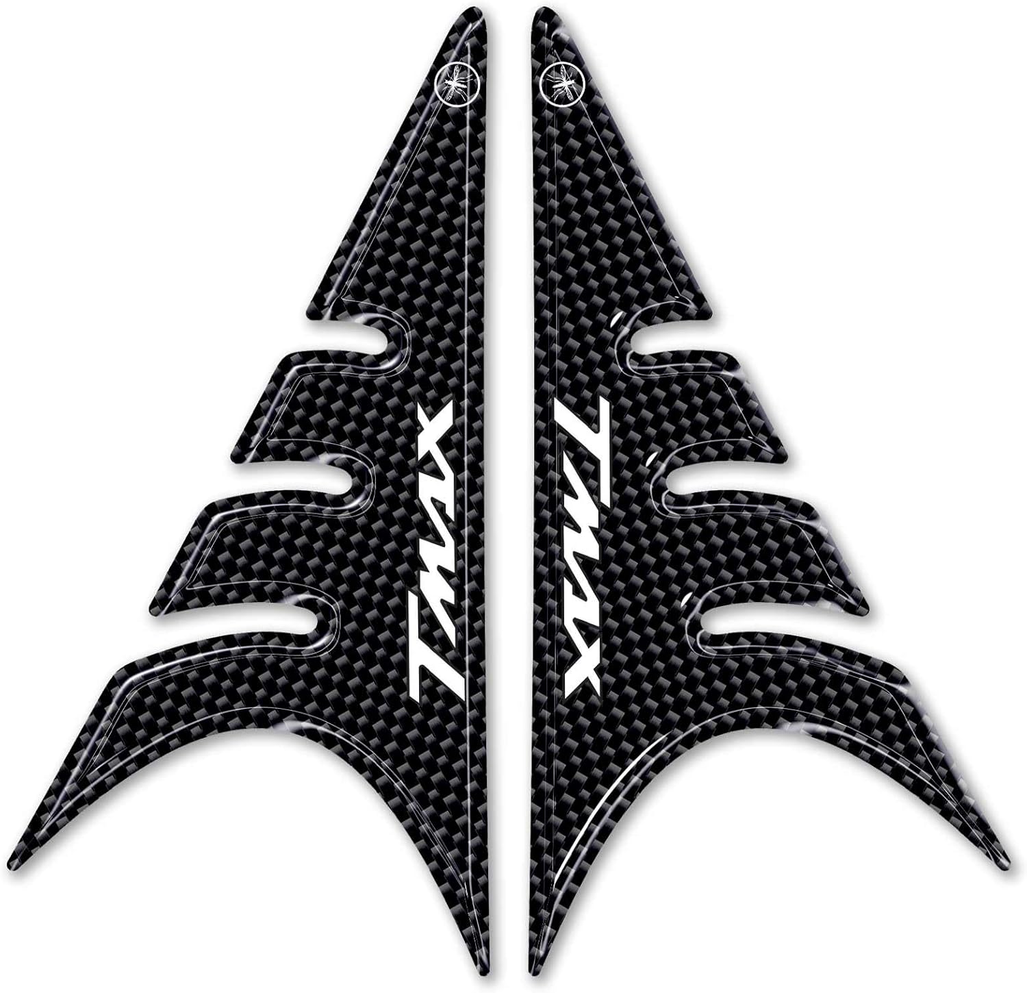 labelbike - 3D Stickers Motorcycle Scooter Headlights Protection and Decoration in Resin Compatible with Yamaha T MAX 2008-2011 - Carbon Color
