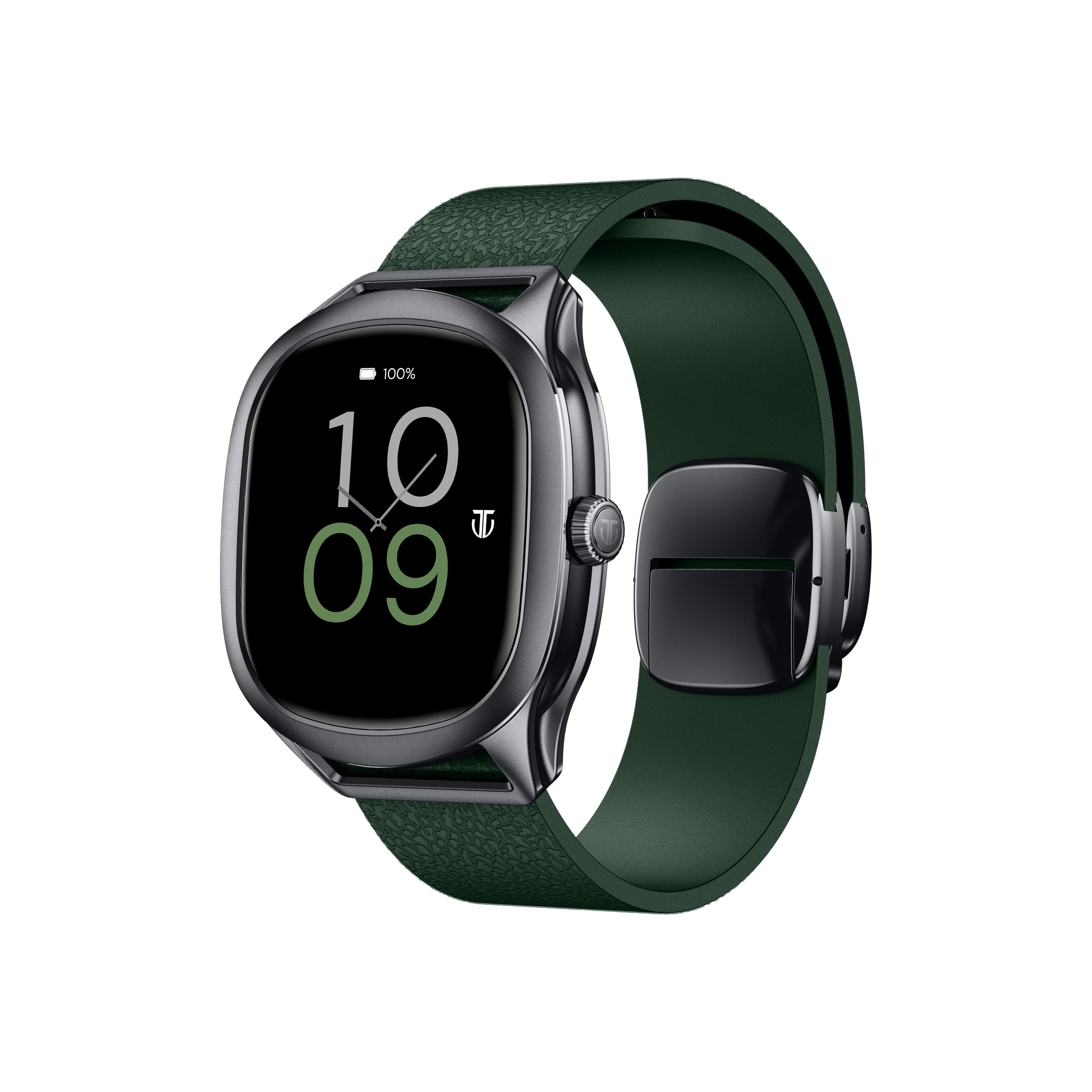 Titan EVOKE S Smartwatch with 1.7” AMOLED Display,1000 Nits, AI Watch Faces, Rotary Crown, AI Chat, Smart Glance, Flush strap Transition,Magnetic Precision Buckle,BT Calling, 24/7 Health Suite - Black-image-42
