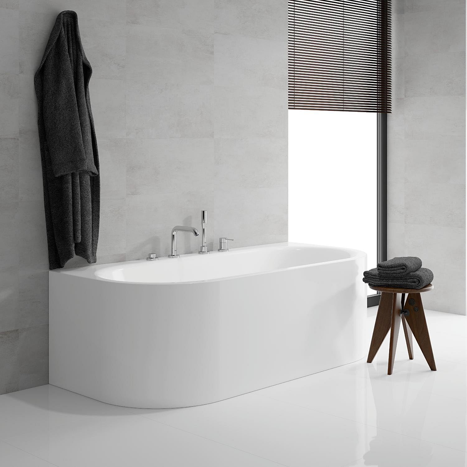 GROHE Flexible tuyau de douch salle de bains VitalioFlex métallique, tuyau de douche 2000mm, anti-pliures, finition brillante, raccord fileté universel 1/2", chromé, 22116000 (Import Allemagne)