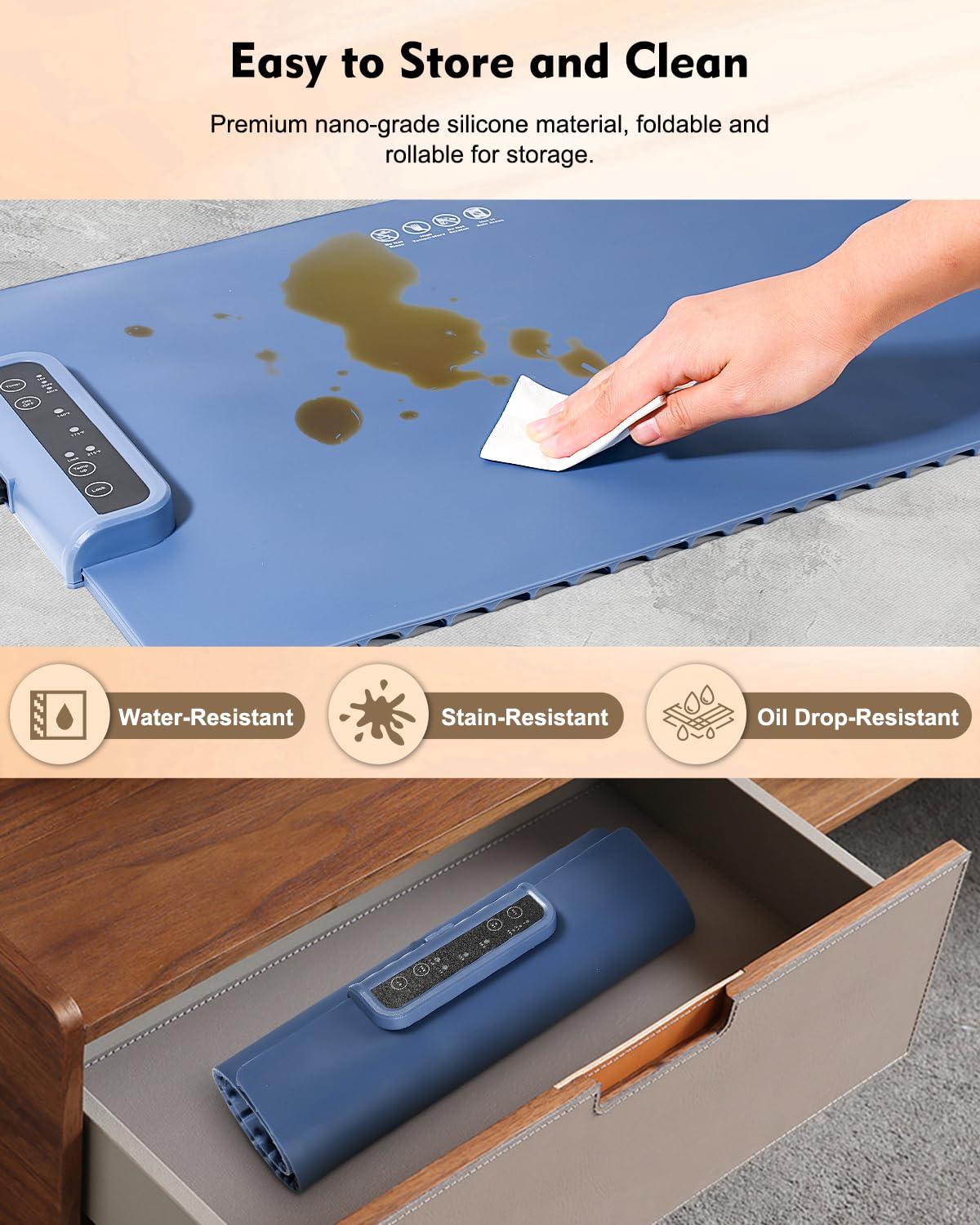 Silicone Food Warming Mat - Portable Electric Heater -4
