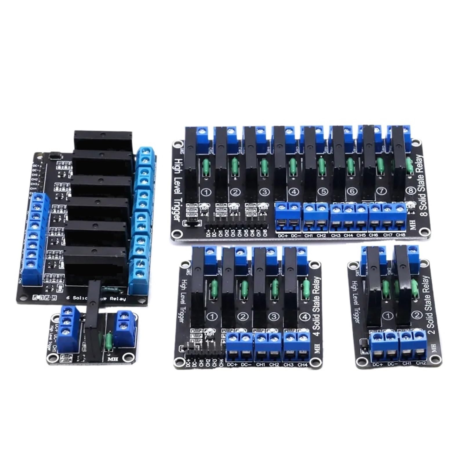 Relaismodul Solid State Hoher Pegel 5 V 12 V 24 V DC 1 2 4 8 Kanal SSR Solid State Relaismodul for G3MB-202P SSR AVR DSP(24V High Level,4 Channel)