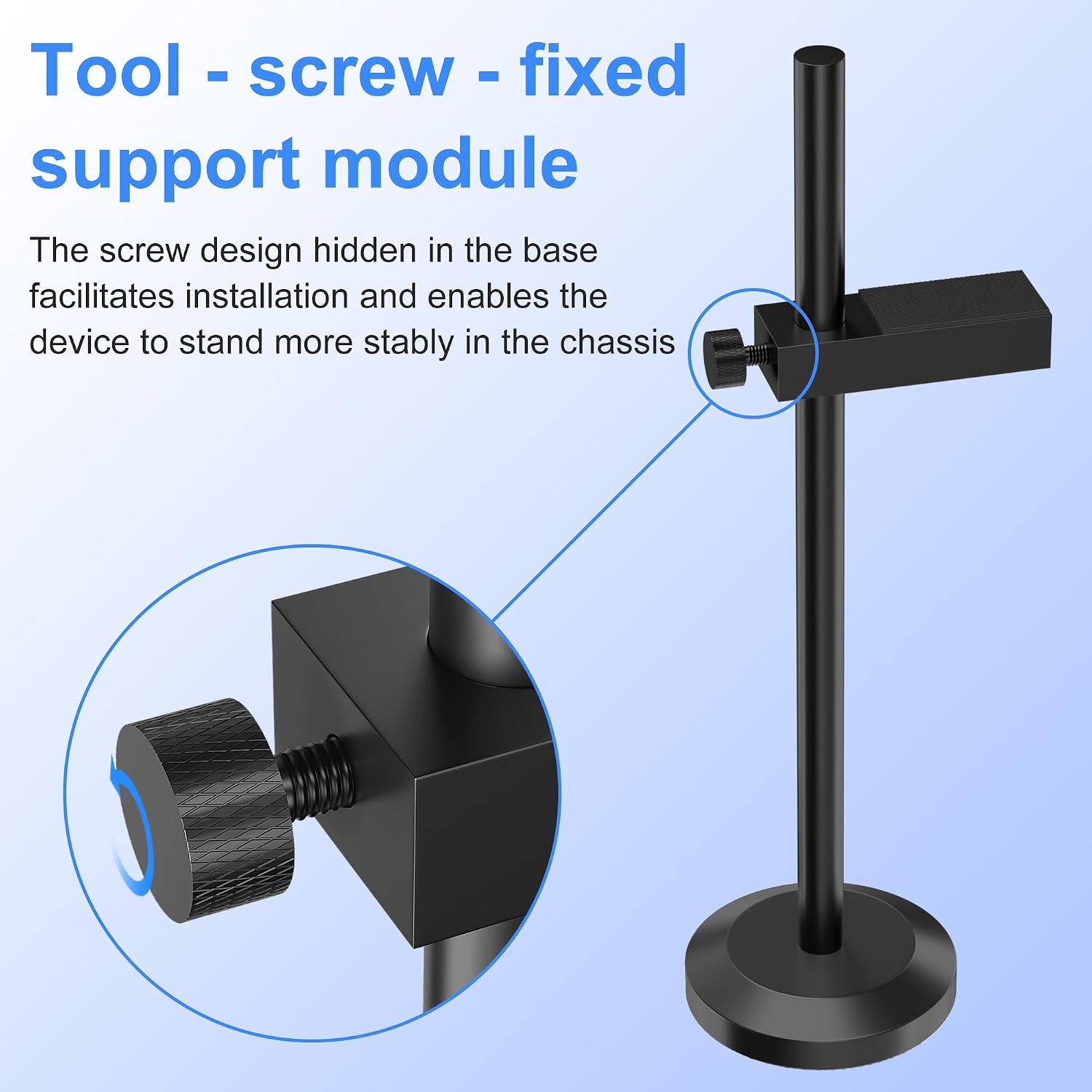 GPU Aluminium Magnetic Base Mounting Bracket Height-Adjustable with Scratch-Resistant Rubber Pads Compatible with ATX/MATX/ITX Cases Prevents Graphics Card Sagging