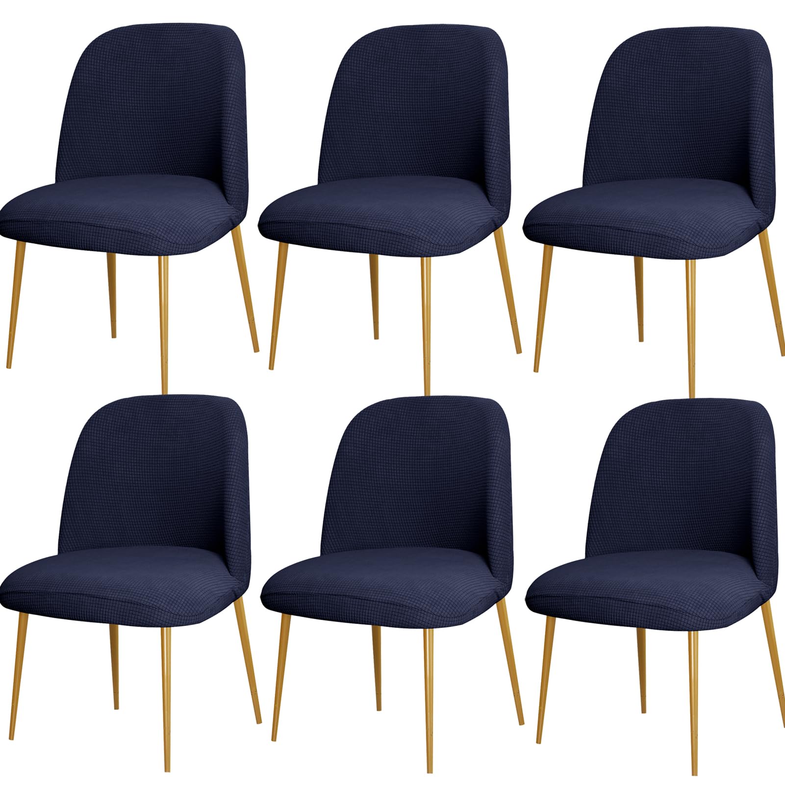 ZHUIYUAN Curved Back Chair Covers For Dining Chairs Set Of 1/2/4/6, Semi Circle Back Dining Room Chair Cover Chair Protector Seat Covers