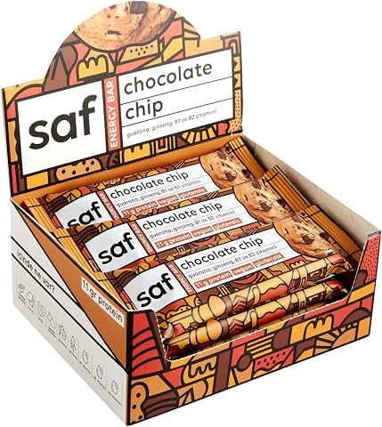 Saf Chocolate Chip Energy Bar 50 gr x 12
