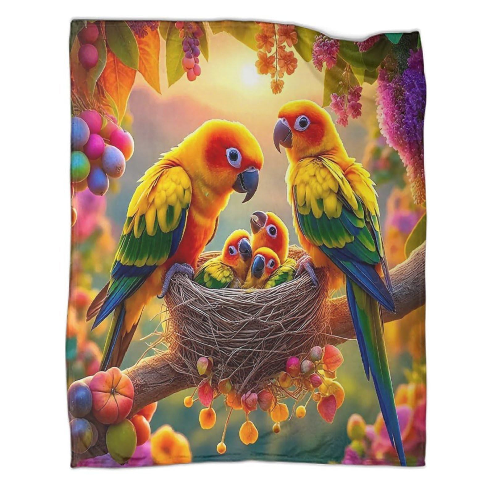 Couverture jetable 3D flanelle coucher de soleil plaid 180x200