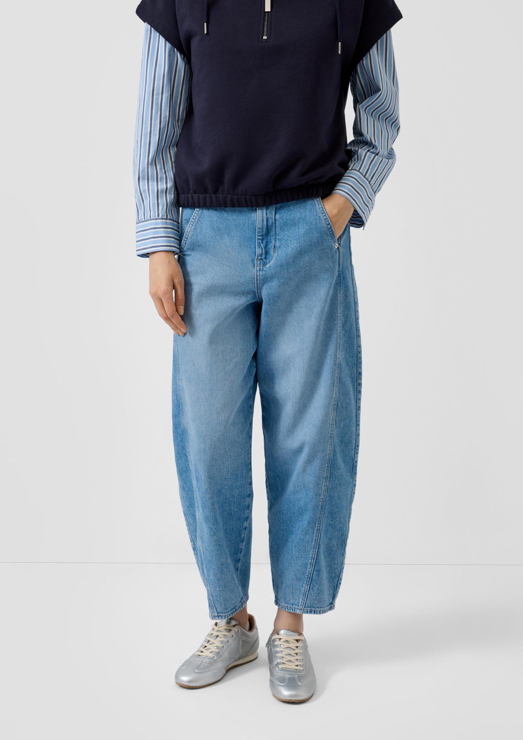 s.Oliver Ankle-Jeans/Relaxed Fit/High Rise/Barrel Leg