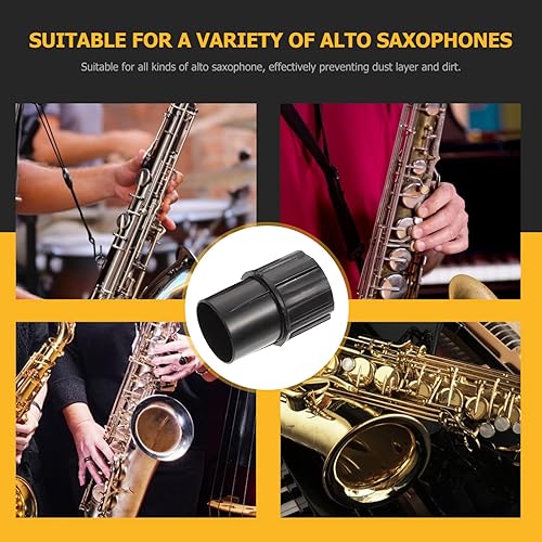 Miniatura 9 de 2 tapones de extremo para saxofón alto, tapas de protección de saxofón de plástico negro, accesorio para un cuidado eficaz de los instrumentos, 1.77