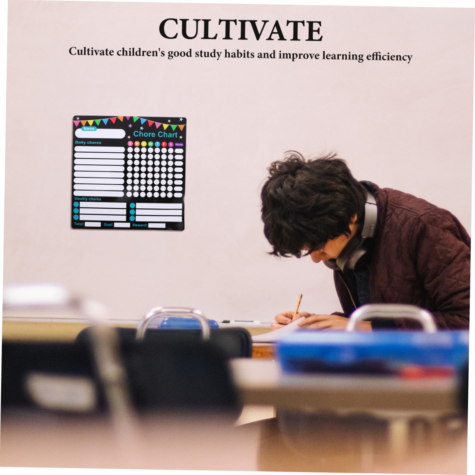 Planificador Semanal De 3 Piezas Para Tareas Familiares Tabla De Recompensas Calendario Visual Para Recompensas Magnéticas Tabla De Responsabilidad Para Niños Imán De Goma