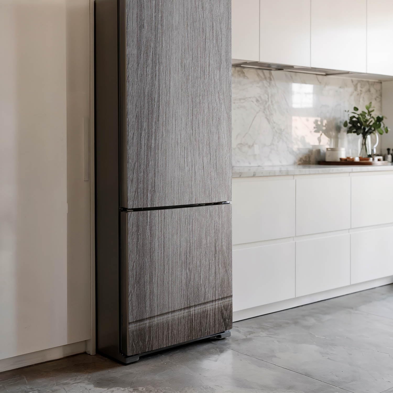 Aufkleber für den Kühlschrank 60x205 cm Kühlschrankfolie Schutz vor Beschädigungen Dekorfolie für Küche Selbstklebend in vielen Designs Dekoration Matt - Natürliches Holzmuster