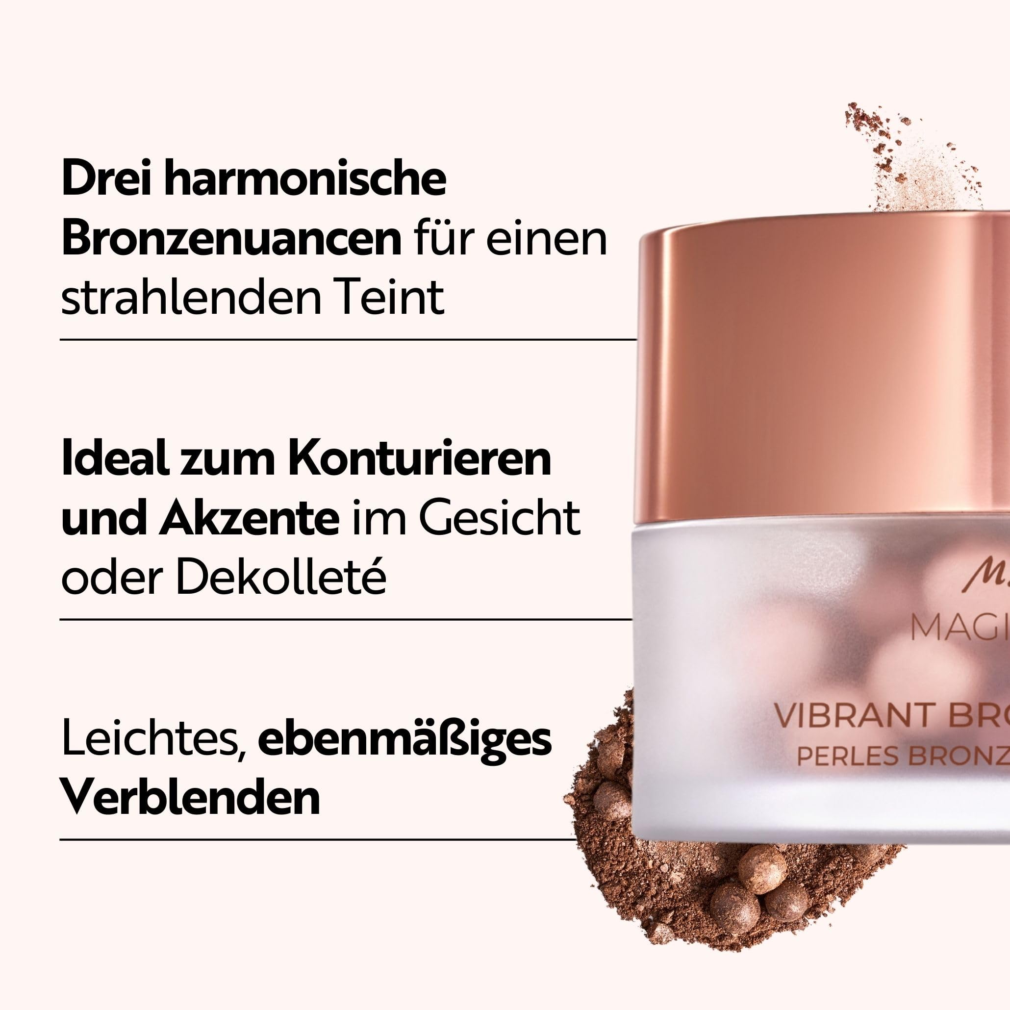 M. Asam MAGIC FINISH Vibrant Bronzing Pearls Sunkissed (20g) - Kompakte Puderperlen mit drei Bronzestufen, Warm-leuchtende Lichtreflexe zum konturieren und betonen von Gesicht & Dekolleté, Vegan