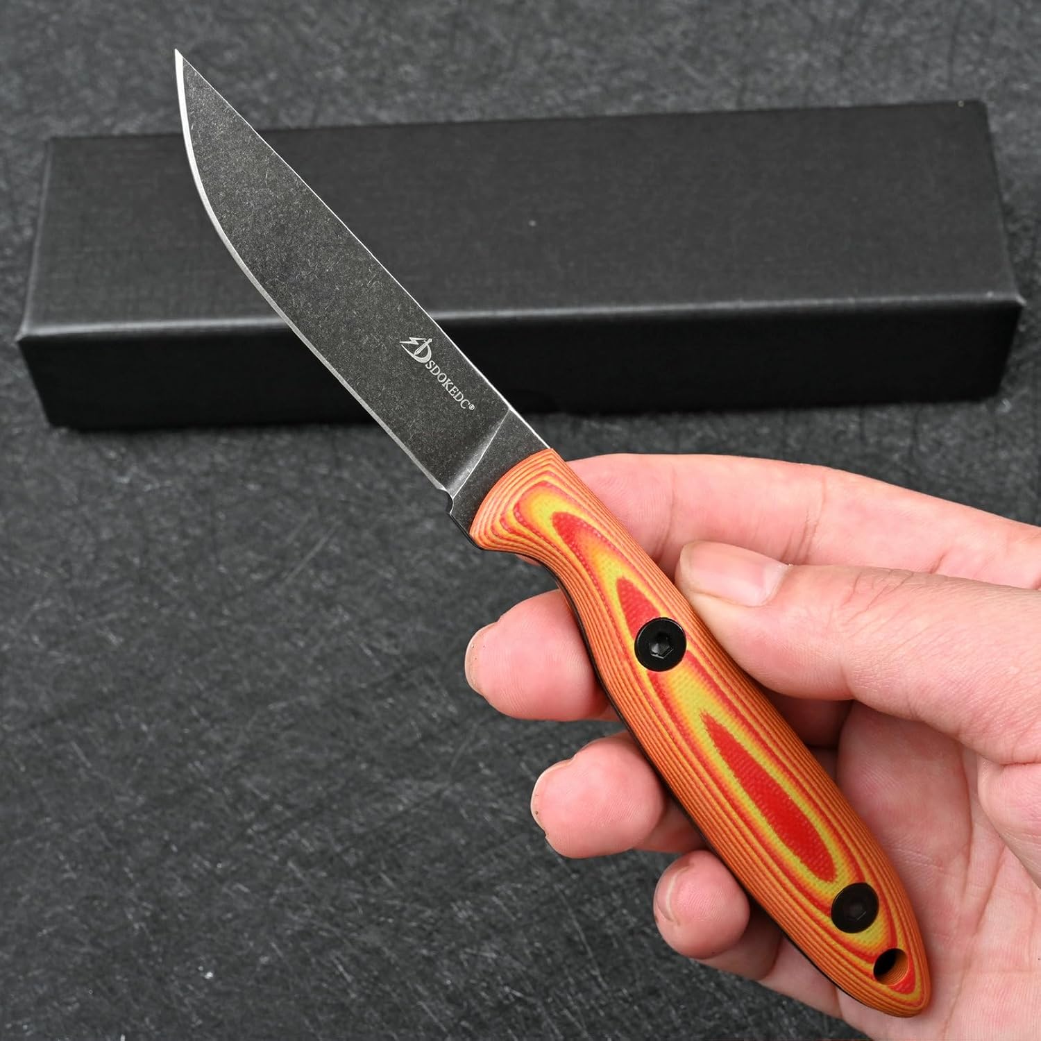 Knives DC53 Steel Tactical Fixed Blade Knife with kydex sheath for Men EDC Outdoor Camping Survival Hunting (Multicolor G10)