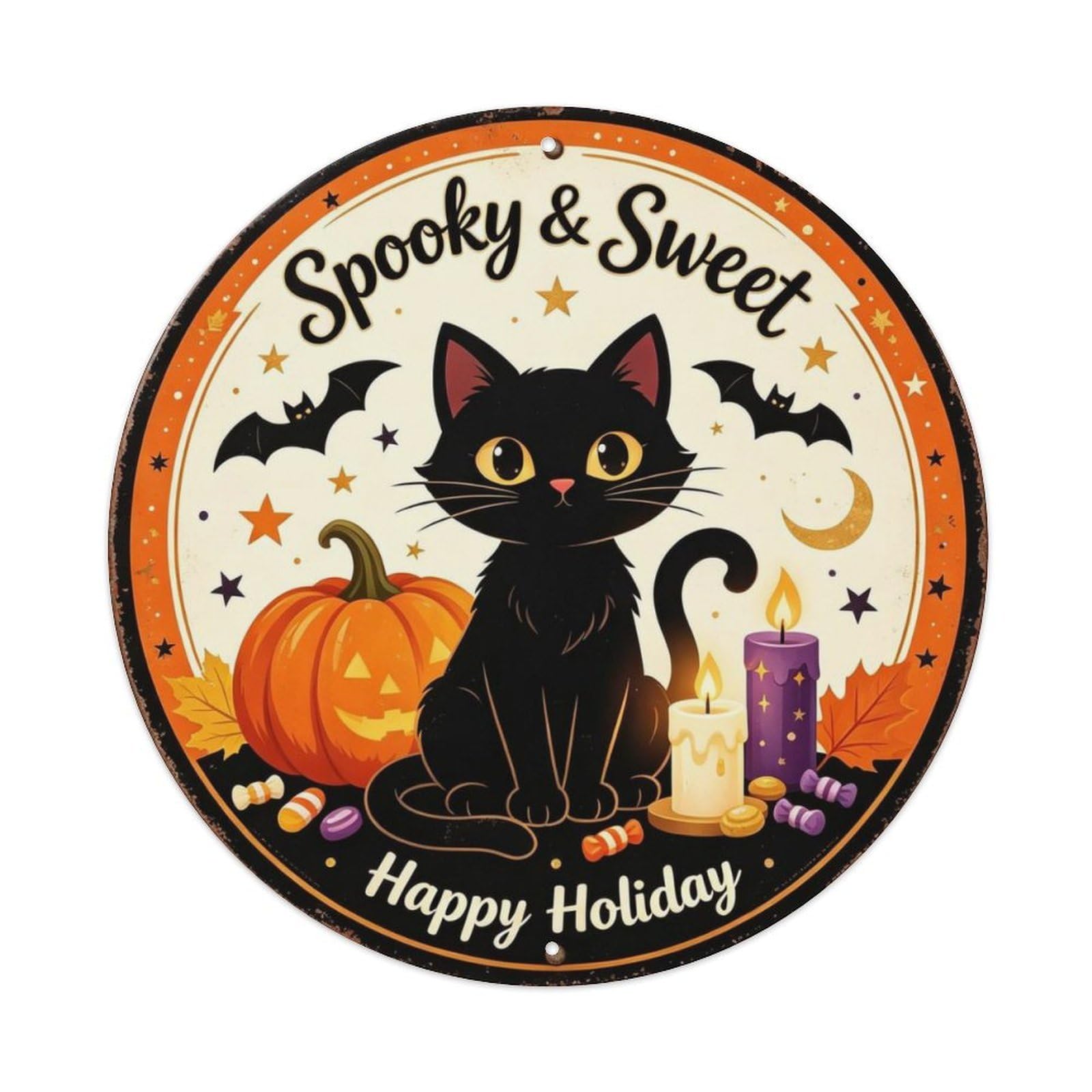 Happy Halloween Metal Tin Sign Plaque