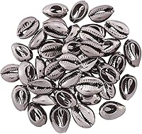 Vista 12 de Cheriswelry 50 cuentas de concha en espiral natural blanca, conchas marinas, cuentas espaciadoras de playa, dijes de conchas de cauri, cuentas