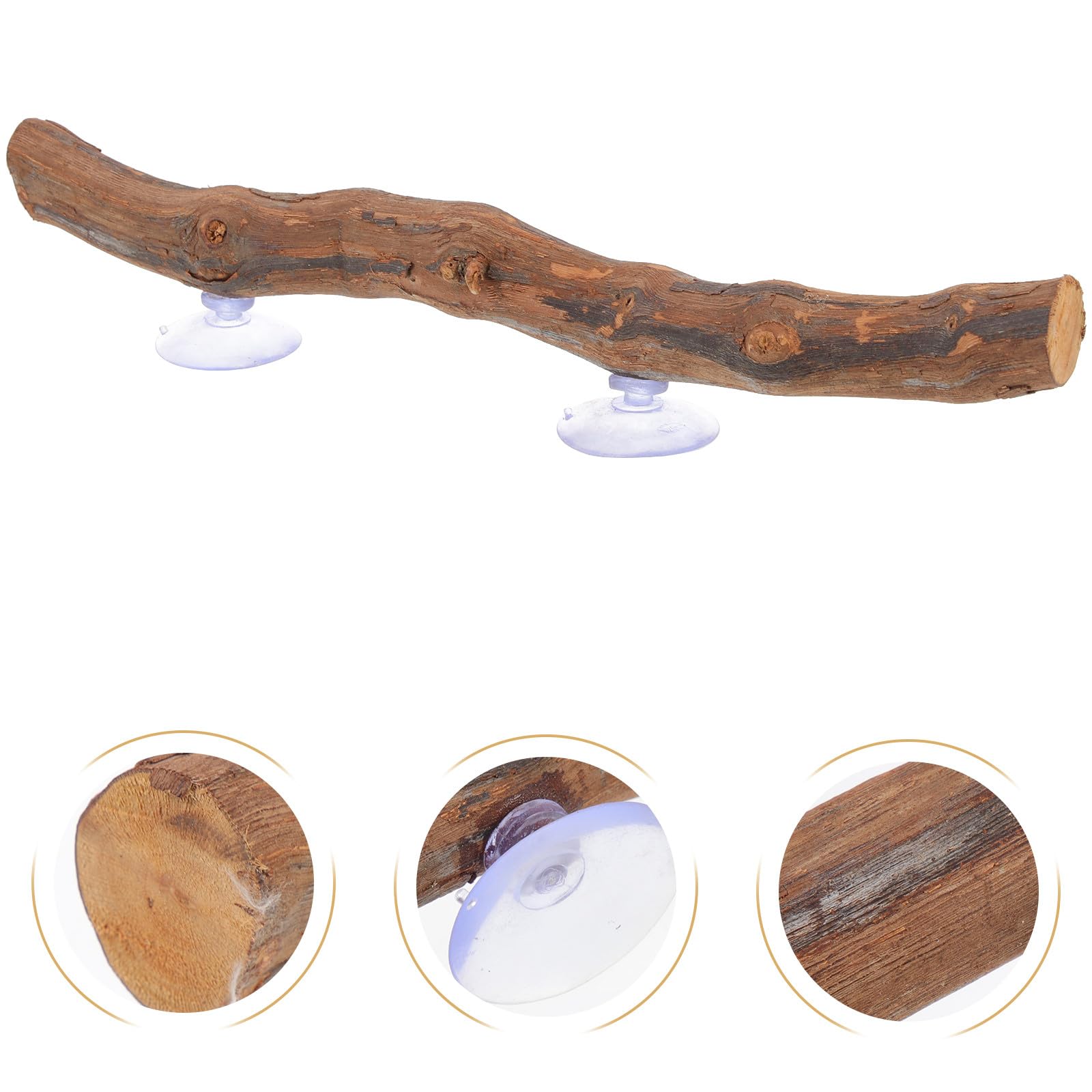 Rama De Árbol De Madera para Reptiles y Dragón Barbudo Ventosa, Juguete De Escalada De Madera Natural, Soporte De Pie Decorativo para Terrario, Accesorio para Reptiles Domésticos