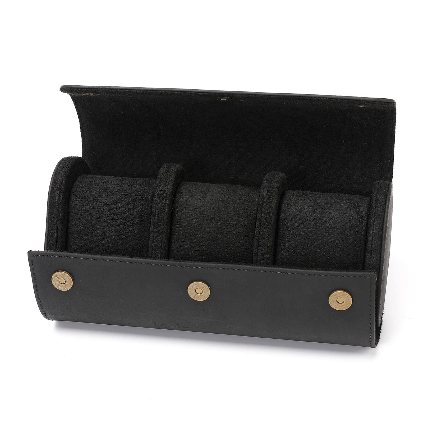 Boîtier de voyage pour montre avec intérieur en velours de luxe de haute qualité