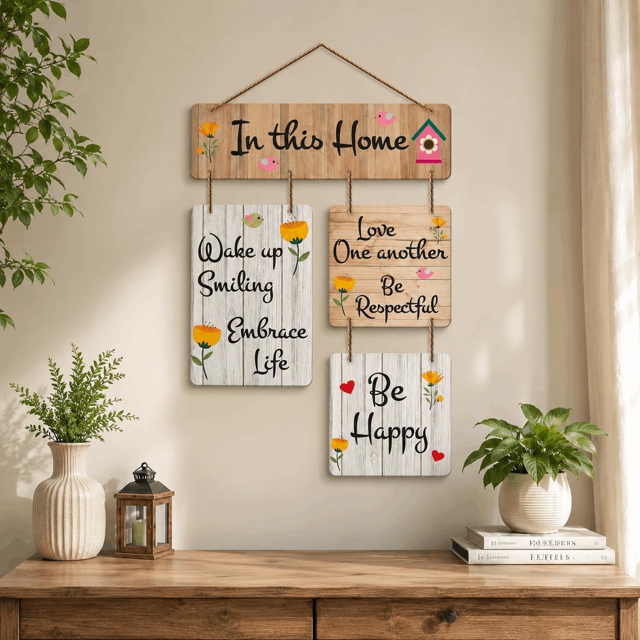 Artvibes Wall Art Mdf Wooden Hanger For Living Room | Bedroom | Office | Gift | Quotes Decor Items | Wall Hanging For Decoration | Modern Art (Wh_6508N)
