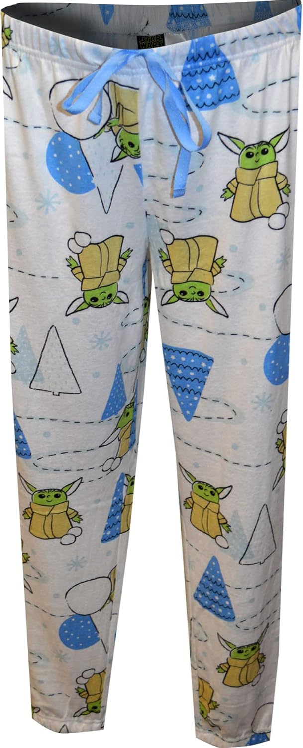 Briefly Stated Womens Star Wars Mandalorian Grogu Christmas Fun Ultra Soft Lounge Pant