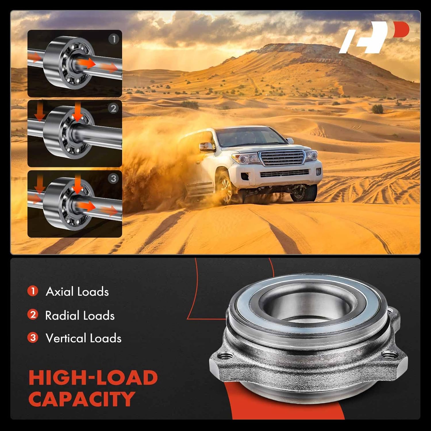 A-Premium Rear Wheel Bearing Compatible with Mercedes-Benz - 2003-2019 - C230 C250 C300 C350 & E350 E400 E550 & SL500 SL550 SL600 SLC300 SLK250 SLK300 SLK350