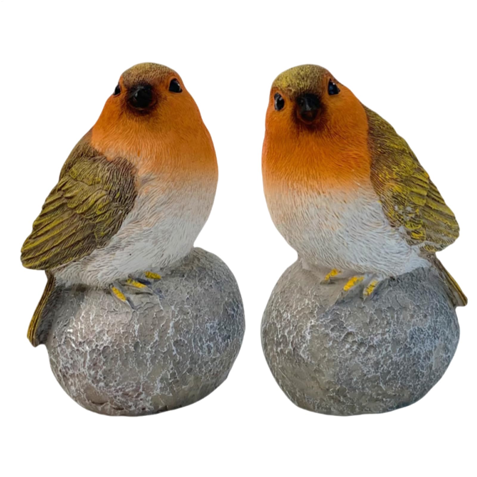 2 Figurines Oiseaux pour Jardin Décorations en Résine Terrasse et Extérieur