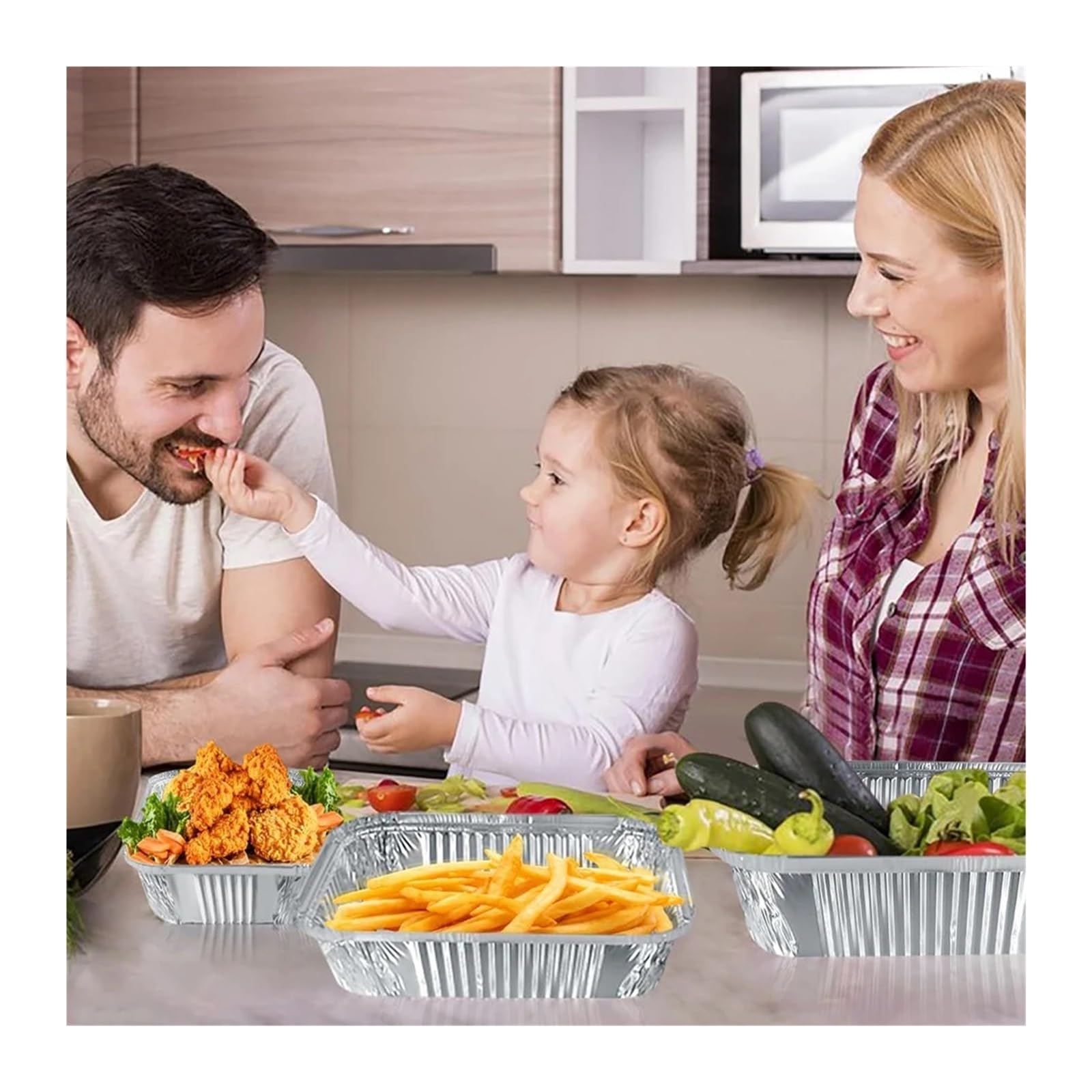Pentole in alluminio usa e getta da 15 pezzi con coperchi Per Cucina | Contenitori for alimenti in alluminio con coperchi for cucinare, riscaldare, conservare