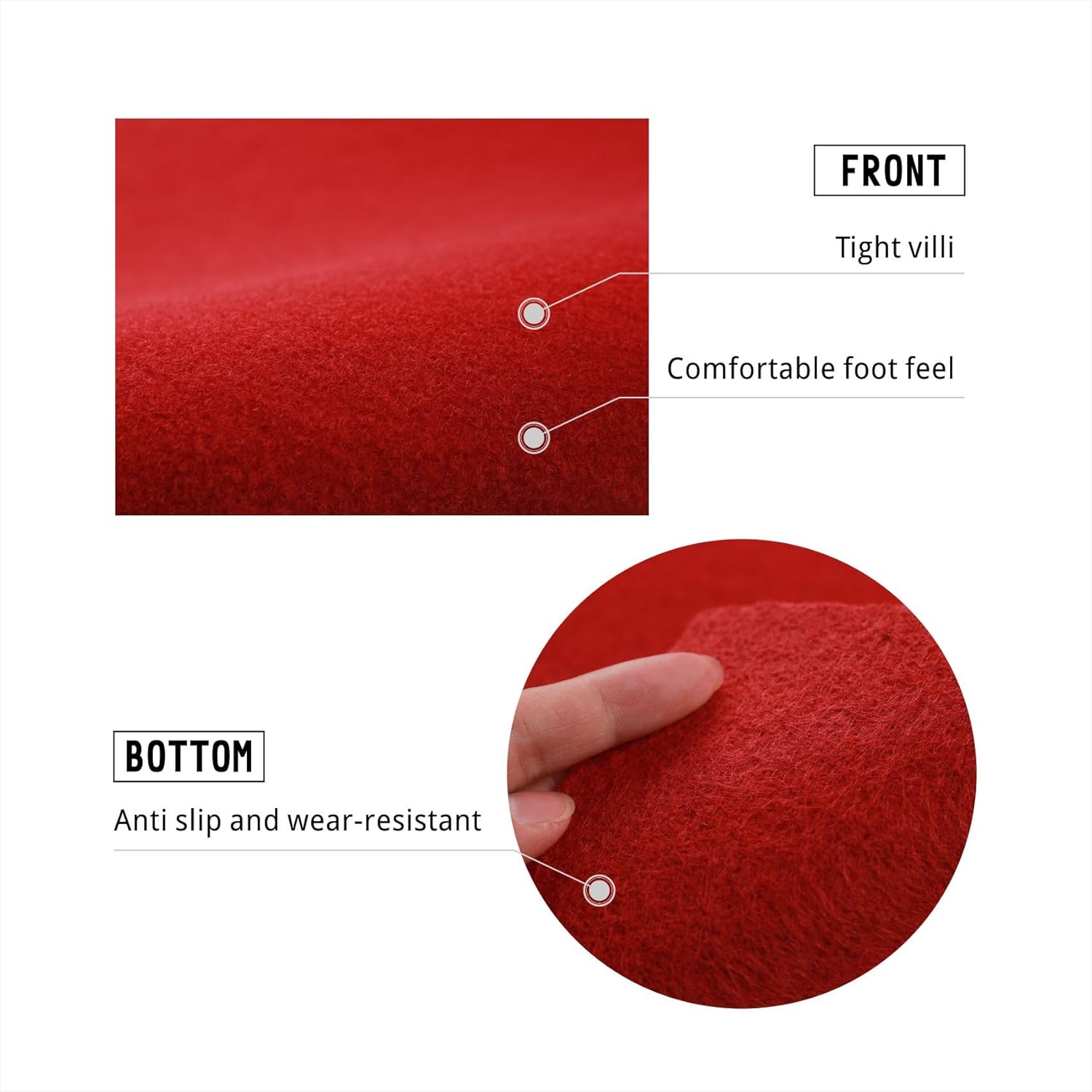 4ft x 30ft Red Carpet Runner for Party,Anti Slip Thickening 350 GSM Non-Woven Polyester Fabric Aisle Runner for Wedding Ceremony, Red Carpet Runner for Hollywood Theme Party - Image 4