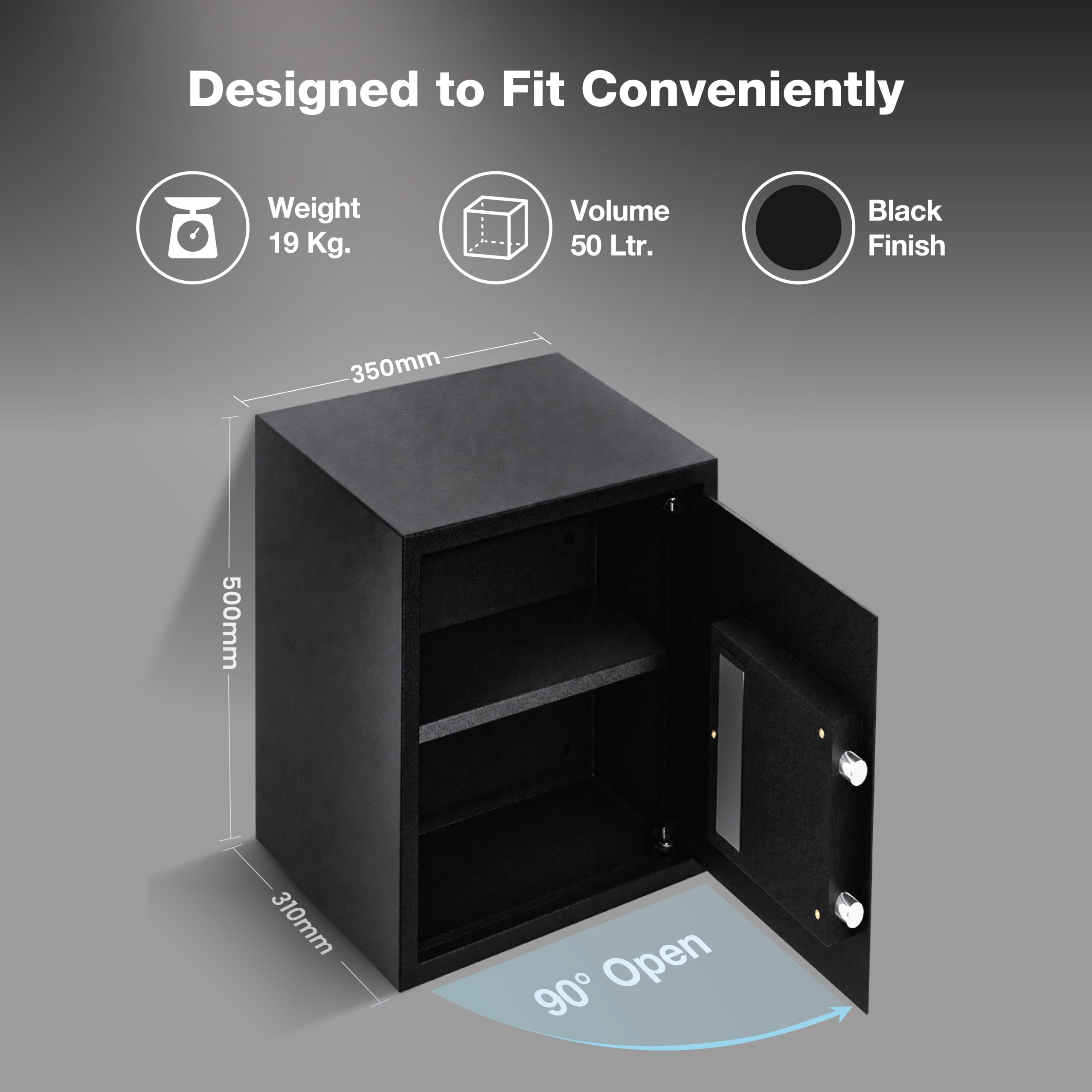 Biometric Safe Locker - Fingerprint & Password Security -5