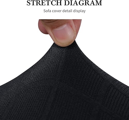 Miniatura 6 de SearchI Juego de 4 fundas de asiento para sillas de comedor, fundas de asiento elásticas de jacquard para sillas, extraíbles y lavables, fundas de