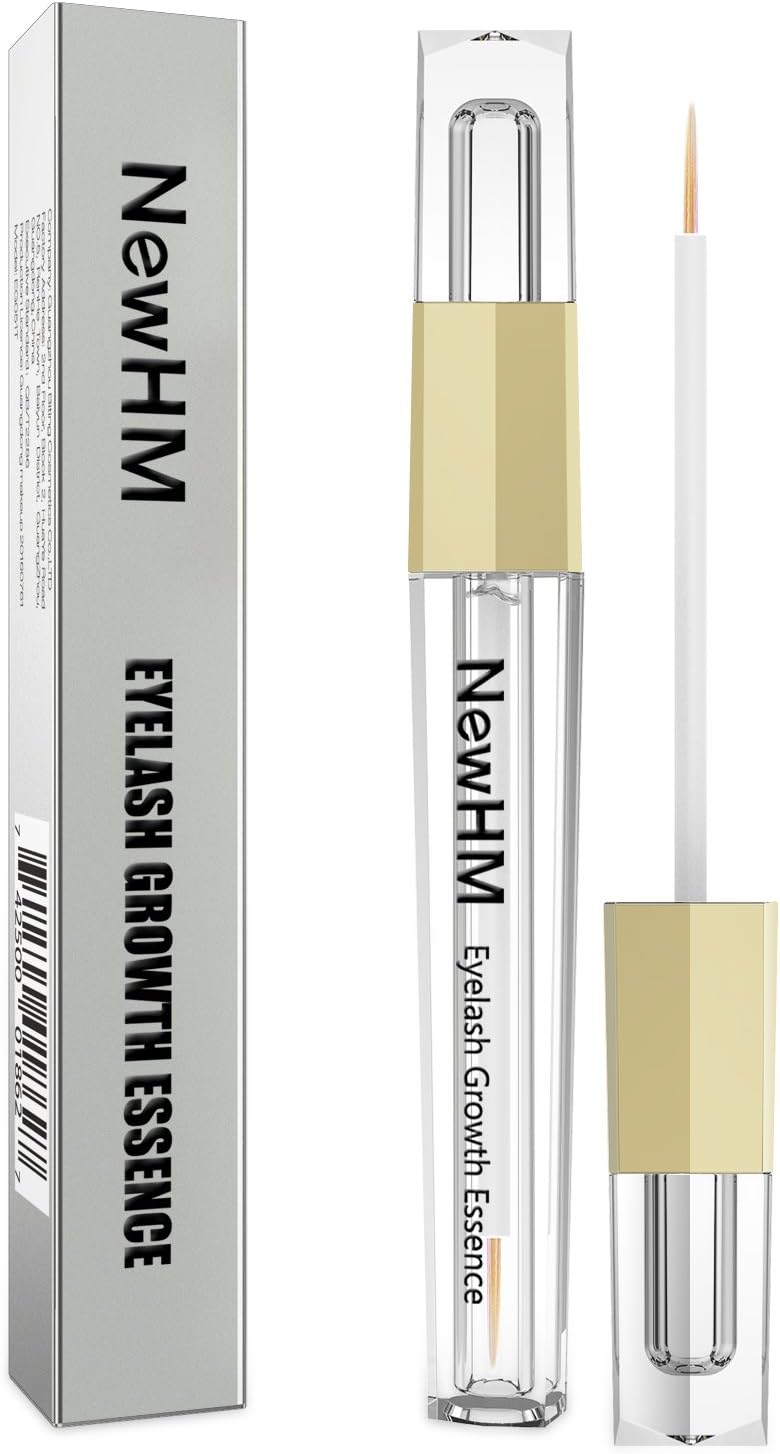 Eyelash Growth Serum NewHM Natural Eyelash Enhancers & Eyebrow Growth Serum for Longer, Luscious Lashes (5ml)