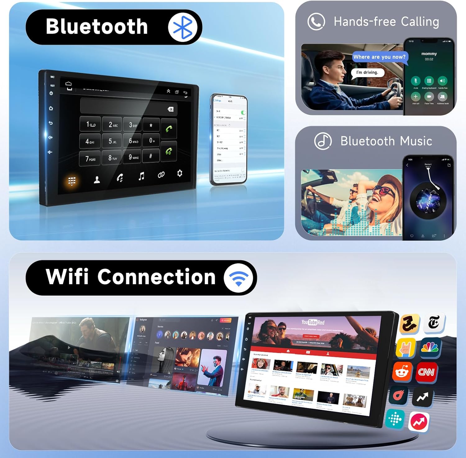 Bluetooth and WiFi Connection Features