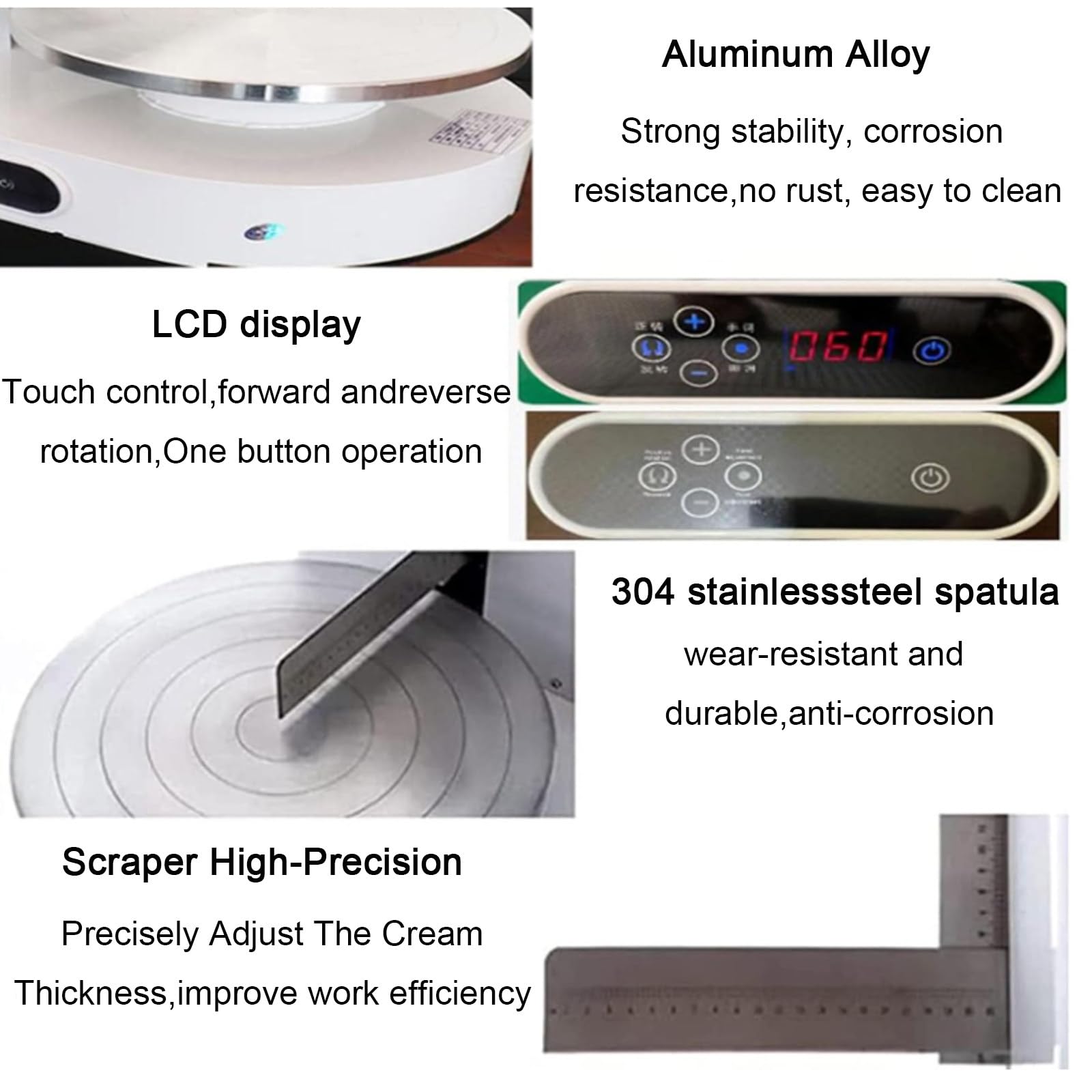 Esparcidor automático de crema para tartas de 4 a 12 pulgadas, perfecto para pasteles de cumpleaños, crema y mermelada, máquina de cocina fácil de usar