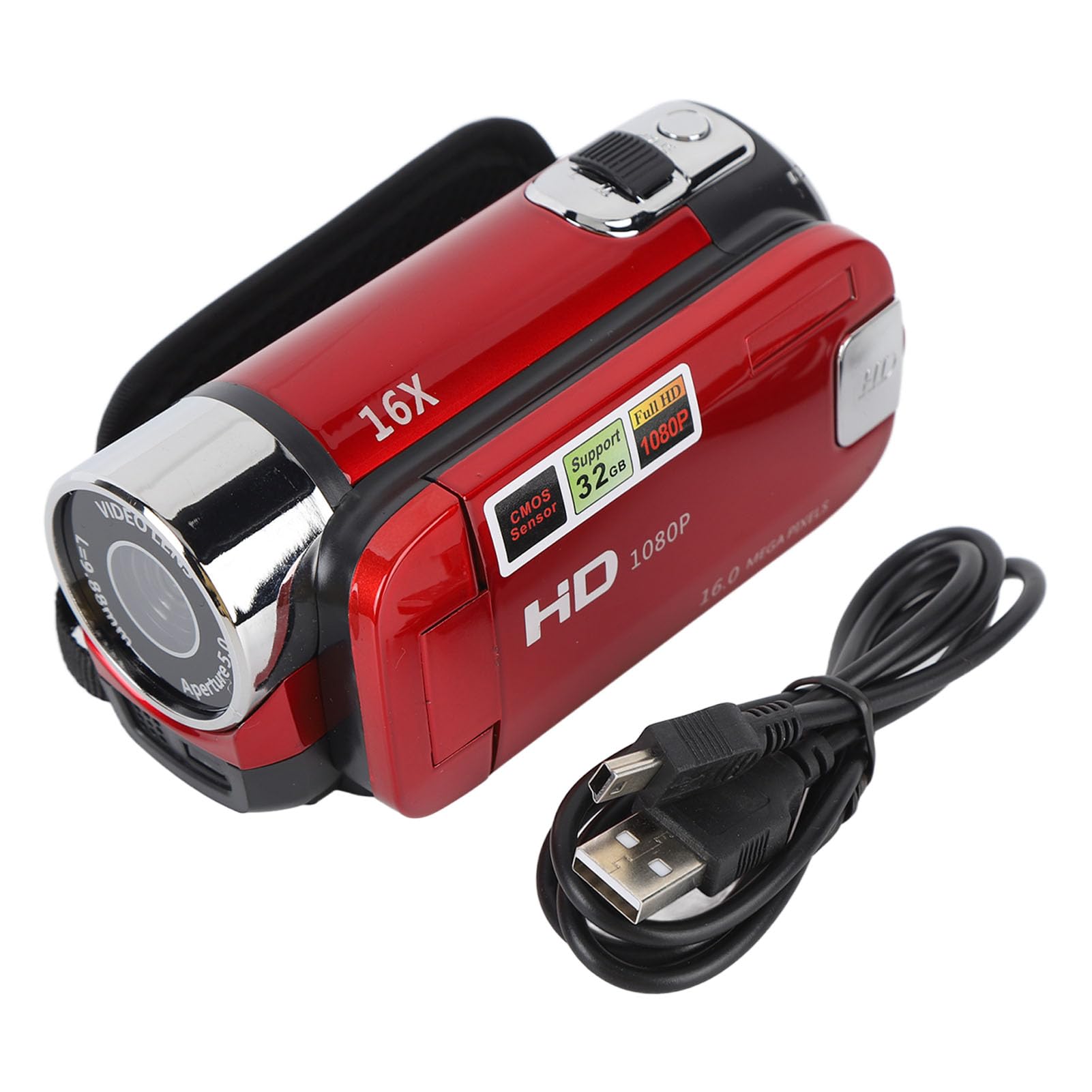 Ausla Videocamera, Videocamera DV Ultra HD 4K da 48 MP per Registratore Webcam con Zoom Digitale con Schermo TFT Ruotabile da 2,7 Pollici, Luce di Riempimento, capacità