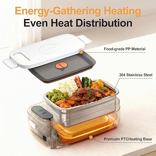 Miniatura 3 de Fiambrera eléctrica 2 en 1 calentador y calentador de alimentos